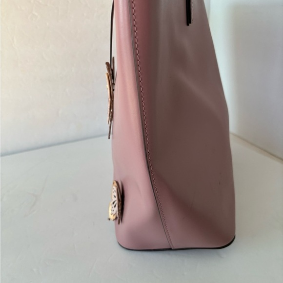 Kate Spade NWOT Mauve Leather Tote With Butterfly Leather Appliqués - Picture 8 of 16